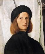 Lorenzo Lotto Portrait of a Young Man (mk08) oil on canvas